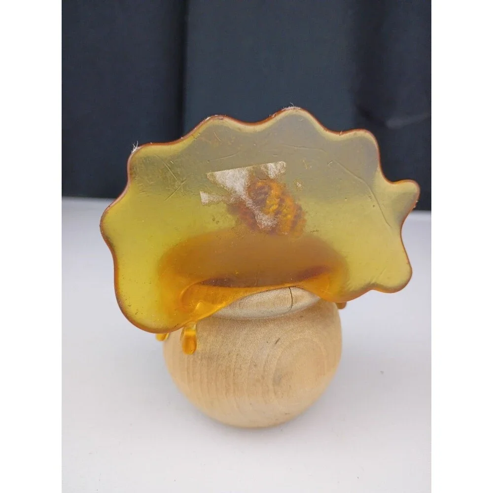 Vintage Wood  Honey Miel Honey Pot Pencil/Stick/Sewing Needles  Holder 🐝 Bee